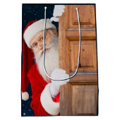 Zijn Kerstmis Merry Christmas Naam Medium Cadeauzakje (Achterkant)
