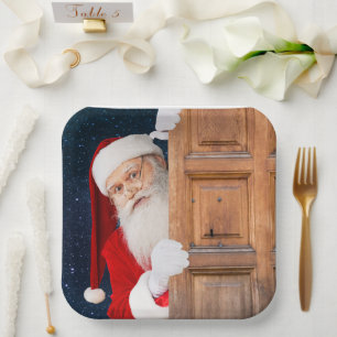 Zijn Kerstmis Merry Christmas Naam Papieren Bordje