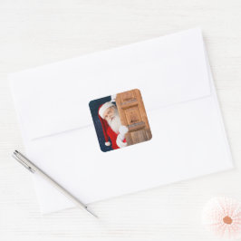 Zijn Kerstmis Merry Christmas Naam Vierkante Sticker