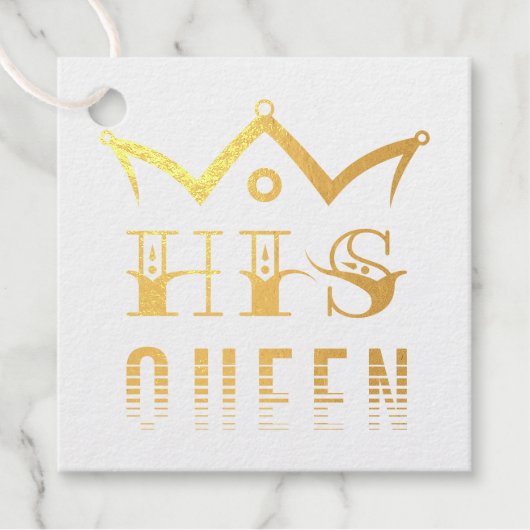 Zijn Koningin Bedankjes Labels (Voorkant)
