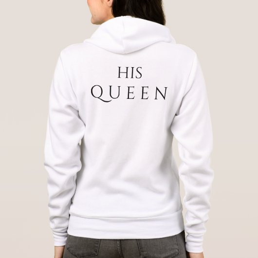 Zijn Koningin - Bella + Canvas Full-Zip Hoodie (Achterkant)