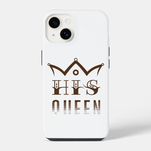 Zijn Koningin iPhone Hoesje (Achterkant)