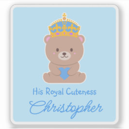 Zijn koninklijke schattigheid | Grappige Schattige Sticker