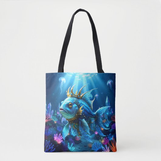 Zijn Koninklijke Visheid Tote Bag (Voorkant)