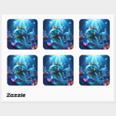 Zijn Koninklijke Visheid Vierkante Sticker (Vel)