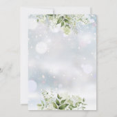 Zijn koude buiten groen wintergoud Baby shower Kaart (Achterkant)