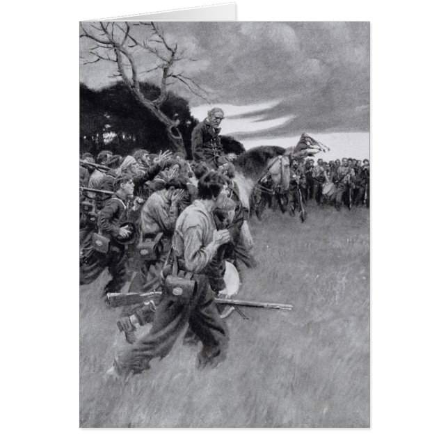 Zijn leger brak huilend uit en sloep. (Voorkant)