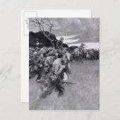 Zijn leger brak huilend uit en sloep. briefkaart (Voorkant / Achterkant)