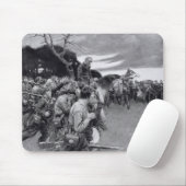 Zijn leger brak huilend uit en sloep. muismat (Met muis)