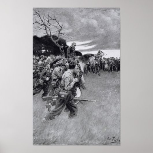 Zijn leger brak huilend uit en sloep. poster (Voorkant)