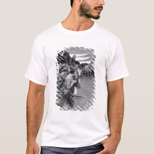 Zijn leger brak huilend uit en sloep. t-shirt (Voorkant)