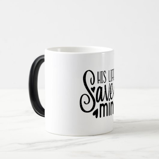 Zijn leven redde mijn morphing Mok (Voorkant links)