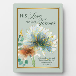 Zijn liefde blijft eeuwig bestaan Psalm 136 Groene Fotoplaat