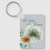 Zijn liefde blijft eeuwig bestaan Psalm 136 Schrif Sleutelhanger (Voorkant)
