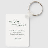 Zijn liefde blijft voor altijd bestaan Psalm 136 S Sleutelhanger (Achterkant)