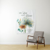 Zijn liefde blijft voor eeuwig in de witte Schrift Wandkleed (In situ)