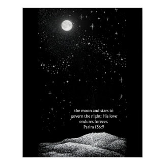 Zijn Liefde Duurt Tot In Eeuwigheid – Psalm 136:9 Perfect Poster