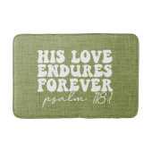 Zijn liefde Endures for ever Green Bath Mat (Voorkant)