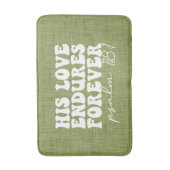 Zijn liefde Endures for ever Green Bath Mat (Voorkant Verticaal)