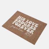 Zijn liefde Endures Forever Brown Doormat Deurmat (Schuin)