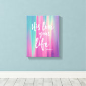 Zijn liefde geeft het leven, John 10:10-11 Kunstwe Canvas Afdruk (Insitu (Houten vloer))