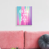 Zijn liefde geeft het leven, John 10:10-11 Kunstwe Canvas Afdruk (Insitu (Woonkamer))