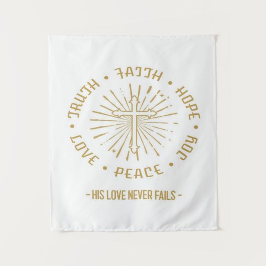 Zijn liefde is nooit mislukt wandkleed (Voorkant)