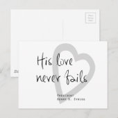 zijn liefde is nooit mislukt , zo schrijft yring l briefkaart (Voorkant / Achterkant)