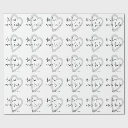 zijn liefde is nooit mislukt , zo schrijft yring l cadeaupapier (Vlak)