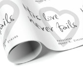 zijn liefde is nooit mislukt , zo schrijft yring l cadeaupapier (Rol Hoek)