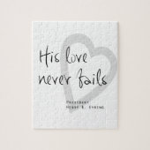 zijn liefde is nooit mislukt , zo schrijft yring l legpuzzel (Verticaal)