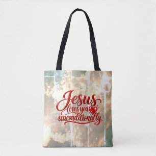 Zijn liefde is onvoorwaardelijk  tote bag