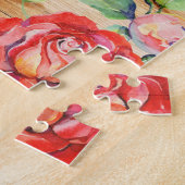 Zijn liefde mislukt nooit Christelijke Floral Legpuzzel (Zijkant)