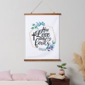 Zijn liefde mislukt nooit. hangend wandkleed (Slaapkamer)