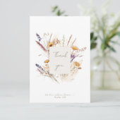 Zijn liefde verdraagt voor altijd aangepaste bloem bedankkaart (Staand voorkant)