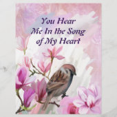 Zijn liefdeslied voor mij Floral Waterverf Briefpa (Achterkant)