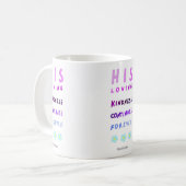 Zijn liefdevolle vriendelijkheid gaat eeuwig door, koffiemok (Voorkant links)