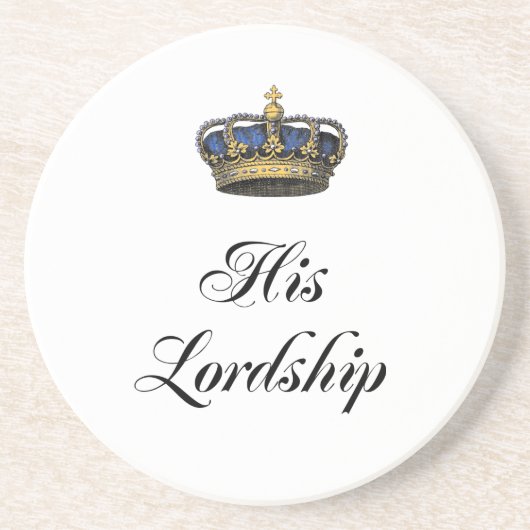 Zijn Lordschap Zandsteen Onderzetter (Voorkant)