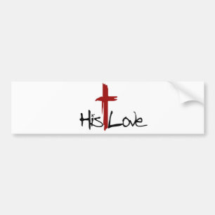 Zijn Love Cross Logo Bumpersticker