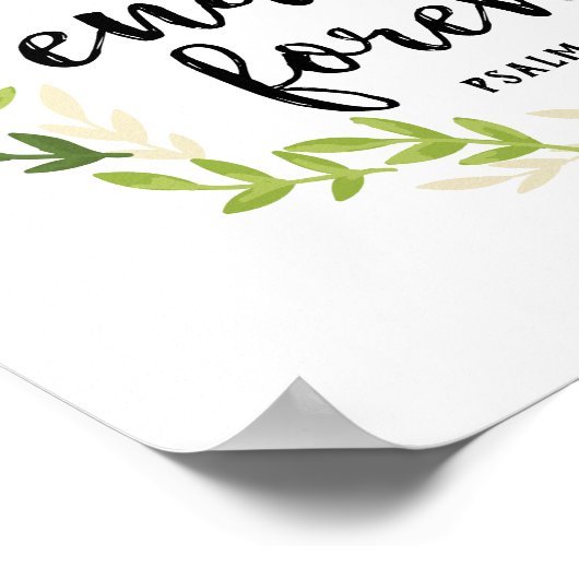 Zijn Love Endures Forever Print (Hoek)