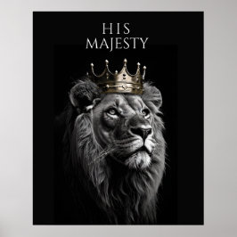 Zijn Majesteit – Koninklijke Leeuw Kroon Poster
