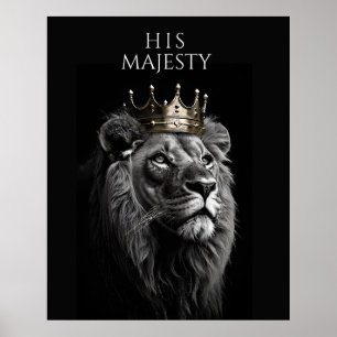 Zijn Majesteit – Koninklijke Leeuw Kroon Poster