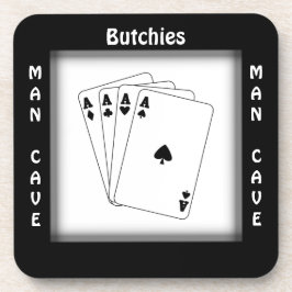 Zijn Man Cave Square Onderzetters