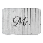 Zijn man en haar heer en mevrouw Bruidegom Rustic Badmat (Voorkant)