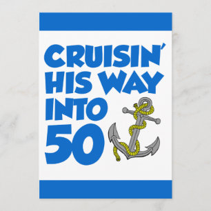 Zijn manier in 50 uitnodigen kaart