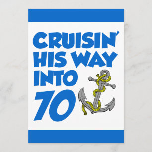 Zijn manier in 70 uitnodigen kaart