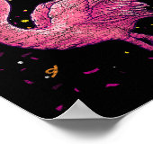 Zijn Mardi Gras Yall Flamingo Poster (Hoek)