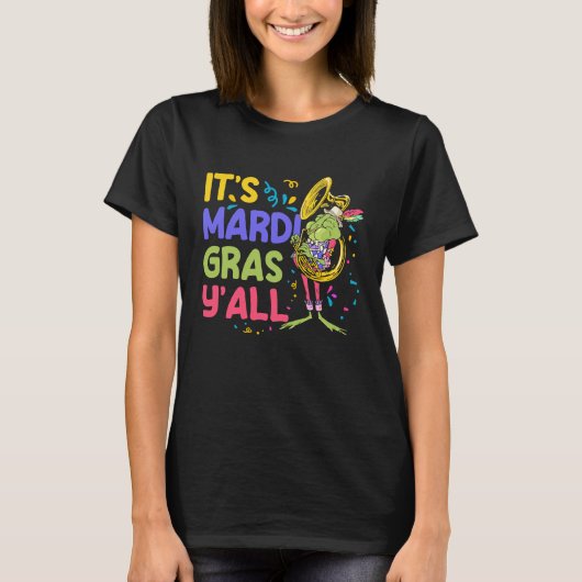 Zijn Mardi Gras YAll T-shirt (Voorkant)