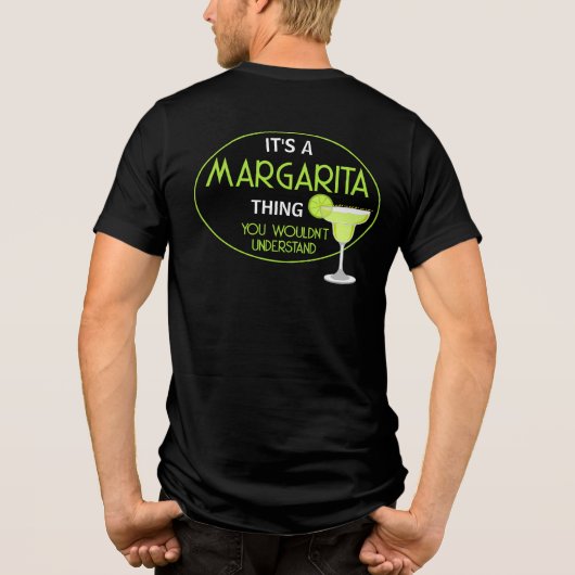 Zijn Margarita Mixologist Cocktail Tri-Blend Shirt (Achterkant)