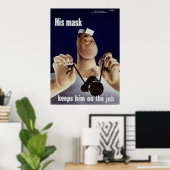 Zijn Masker Poster (Thuiskantoor)